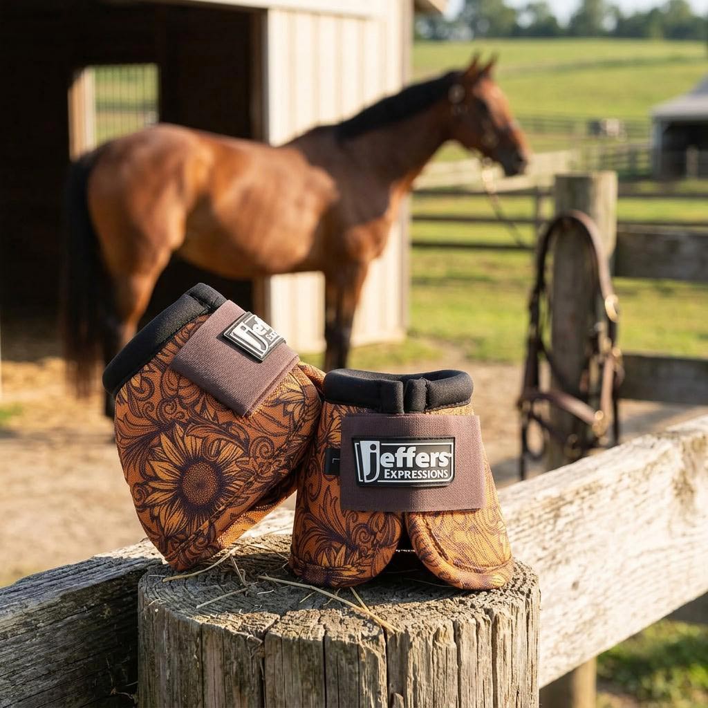Jeffers Expression No-Turn Bell Boots for Horses / 1 Pair