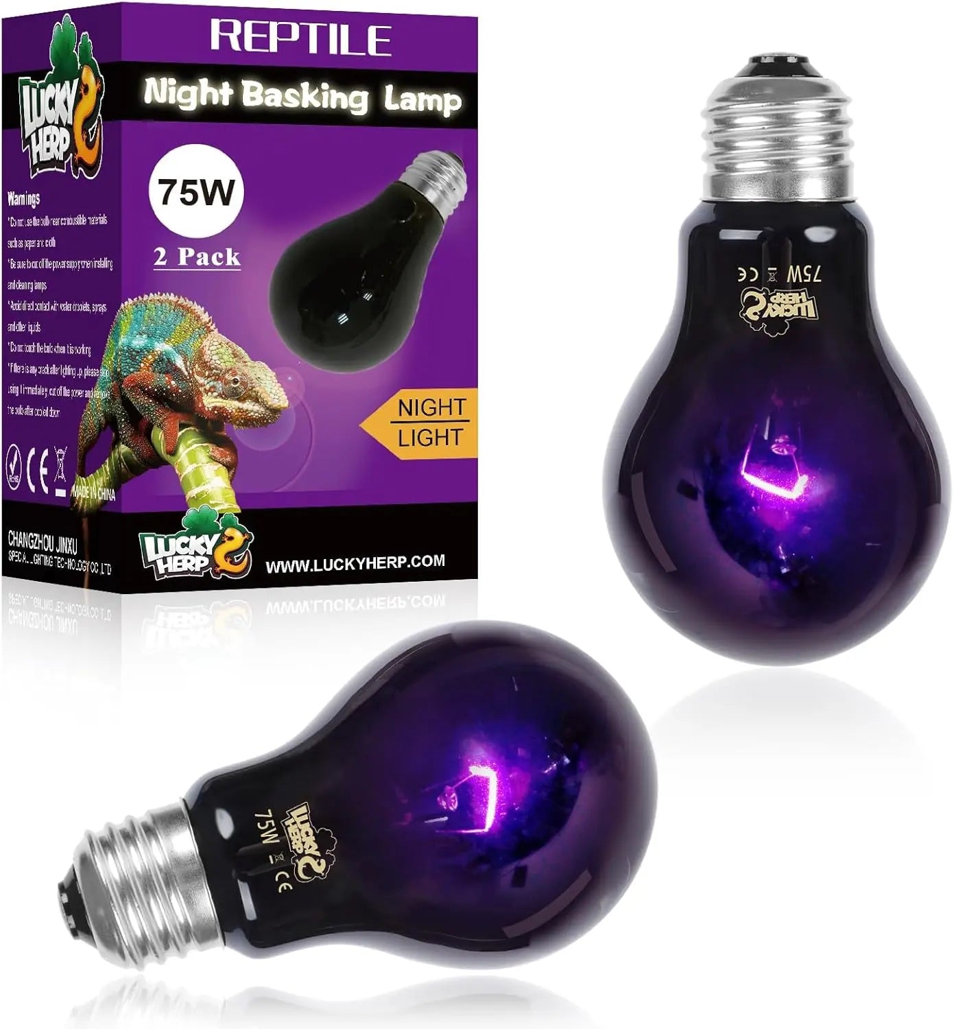 Reptile Night Heat Bulb/ 2 Pack