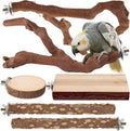 Natural Bird Perch Set – 6PC Grapewood & Peppercorn Branch Perches, Toys