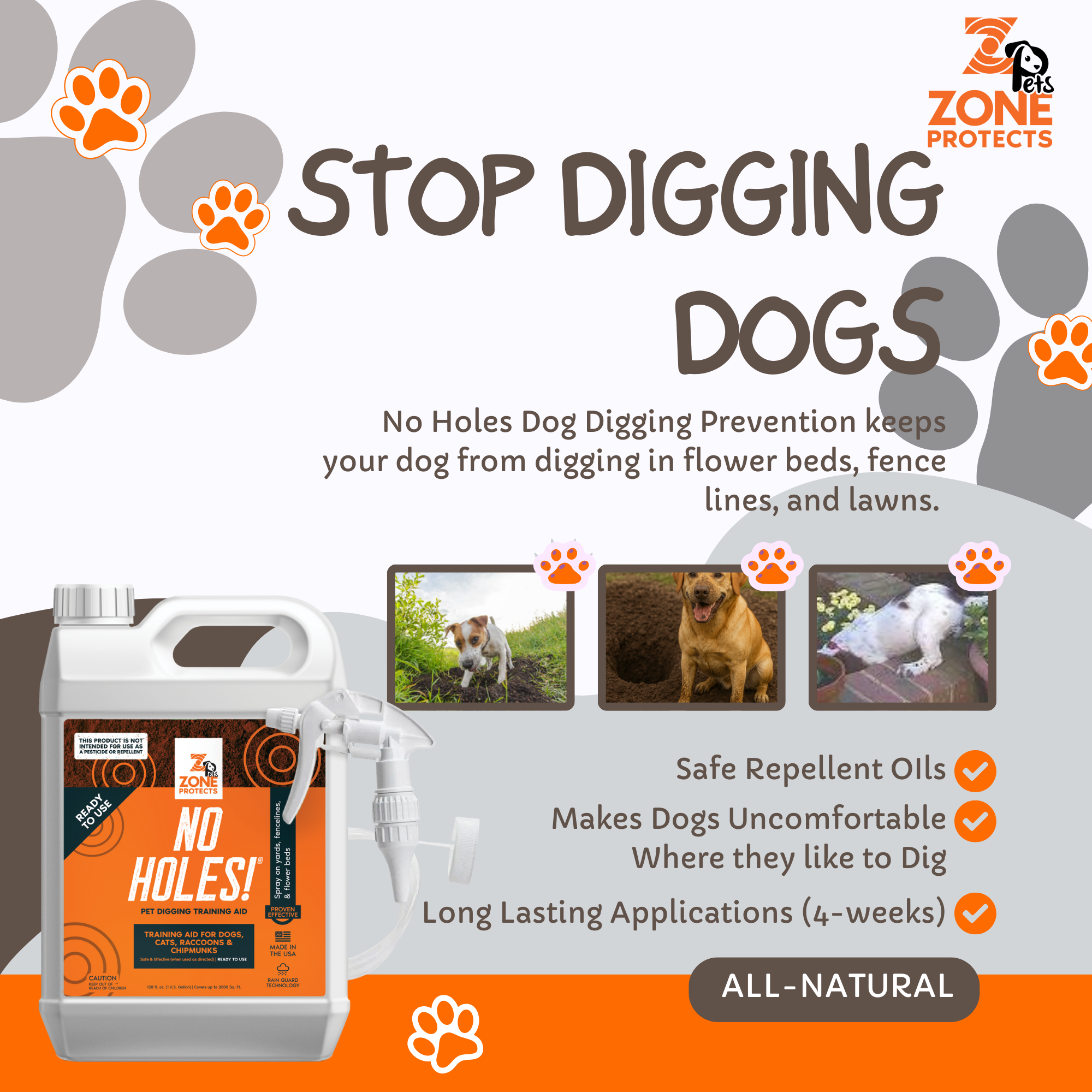 No Holes! Digging Prevention Gallon Trigger Sprayer