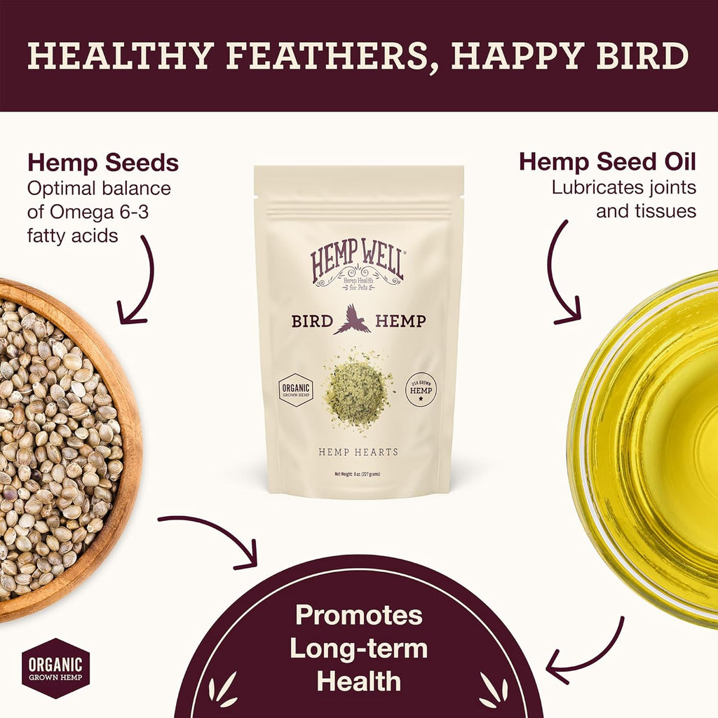 Organic Hemp Hearts for Birds