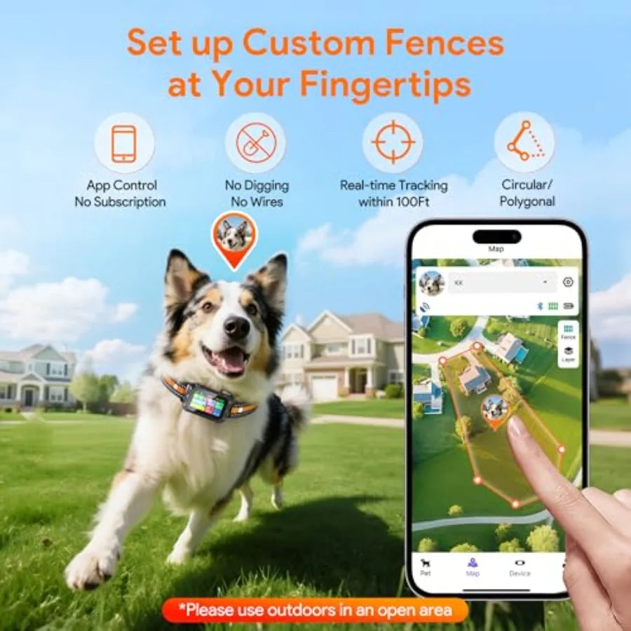 Outdoor GPS Wireless Dog Fence for Dogs 10+ Lbs