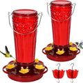 2-Pack Glass Hummingbird Feeders