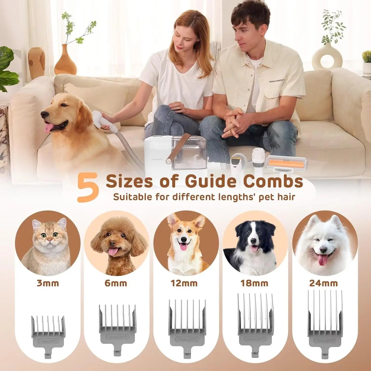 Pet Grooming Vacuum Kit