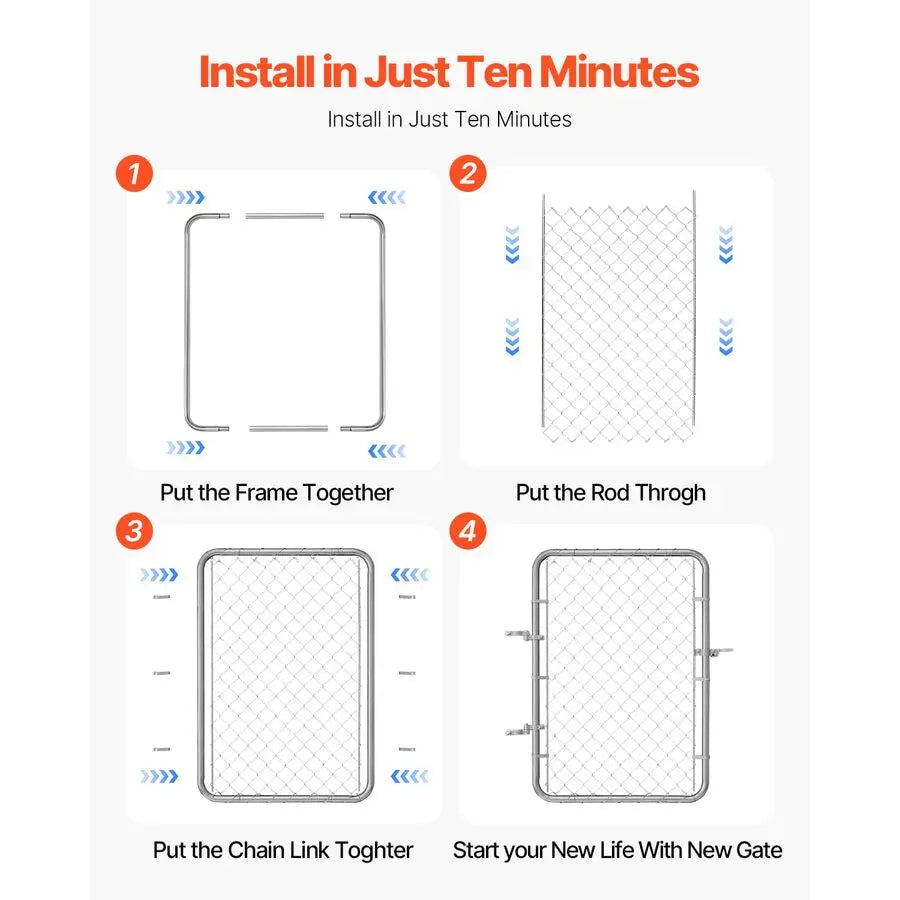 Adjustable Chain Link Fence Gate