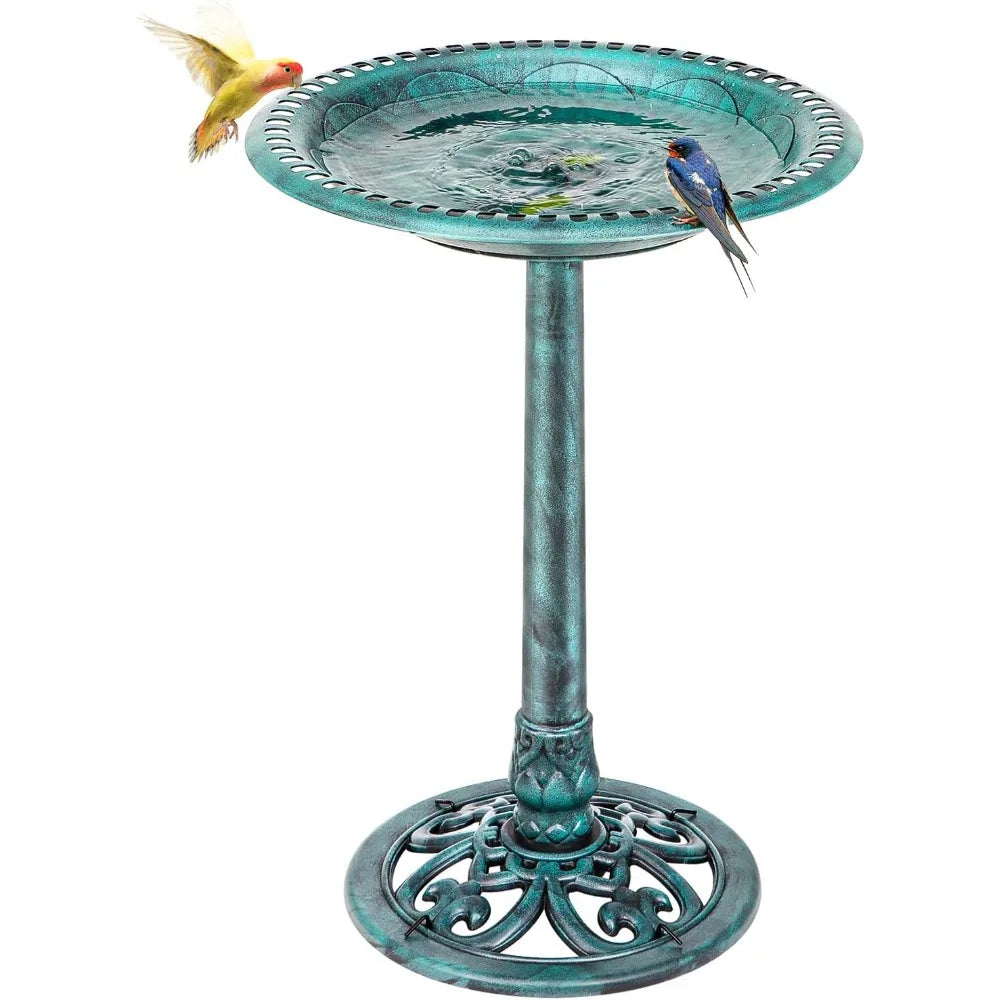 28 Inch Height Polyresin Bird Bath