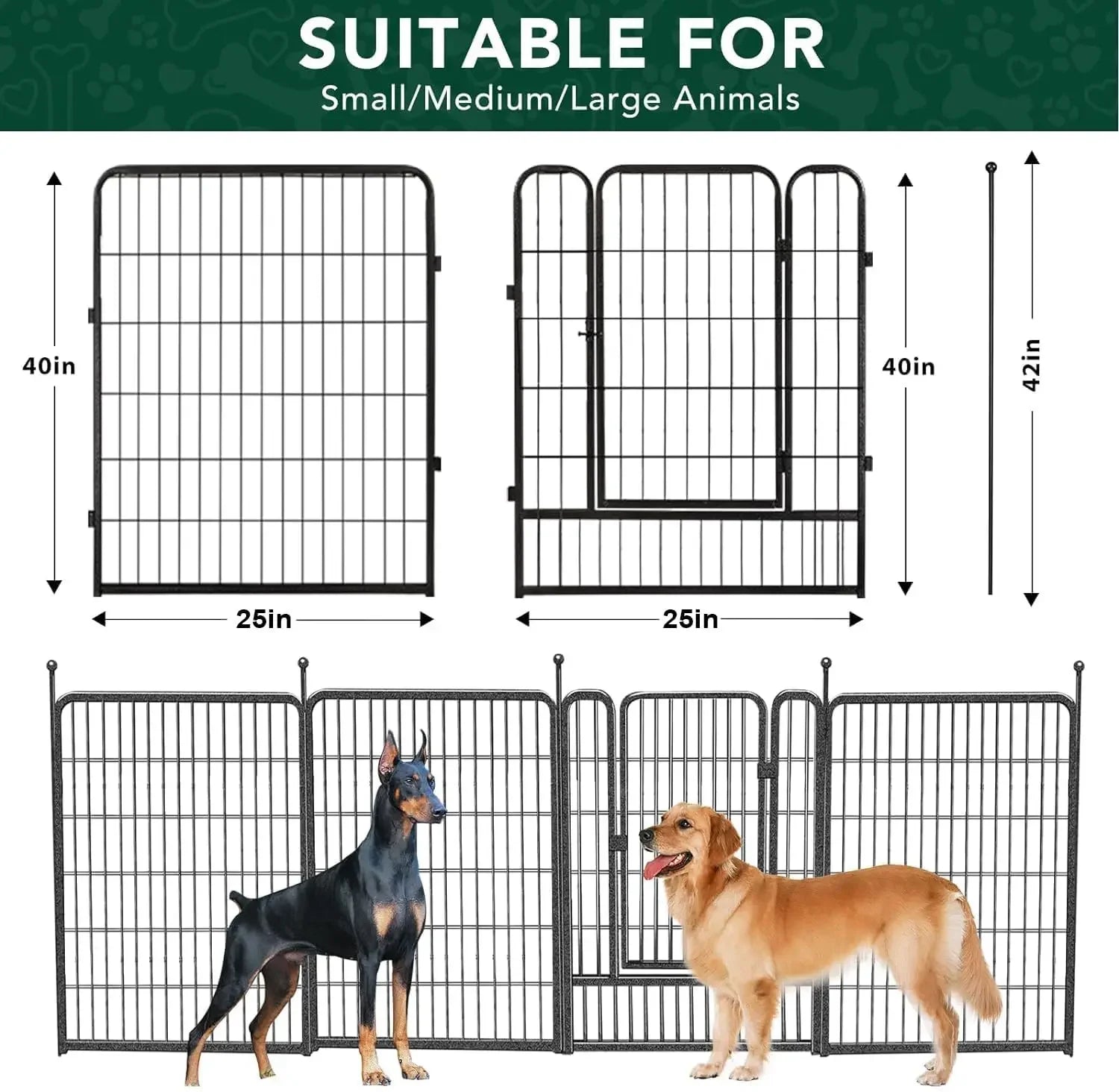 16 Panel Outdoor Dog Playpen