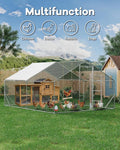 Large Metal Chicken Coop with Run