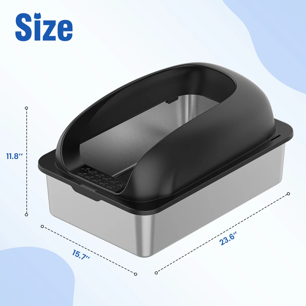 Steel Cat Litter Box with Lid