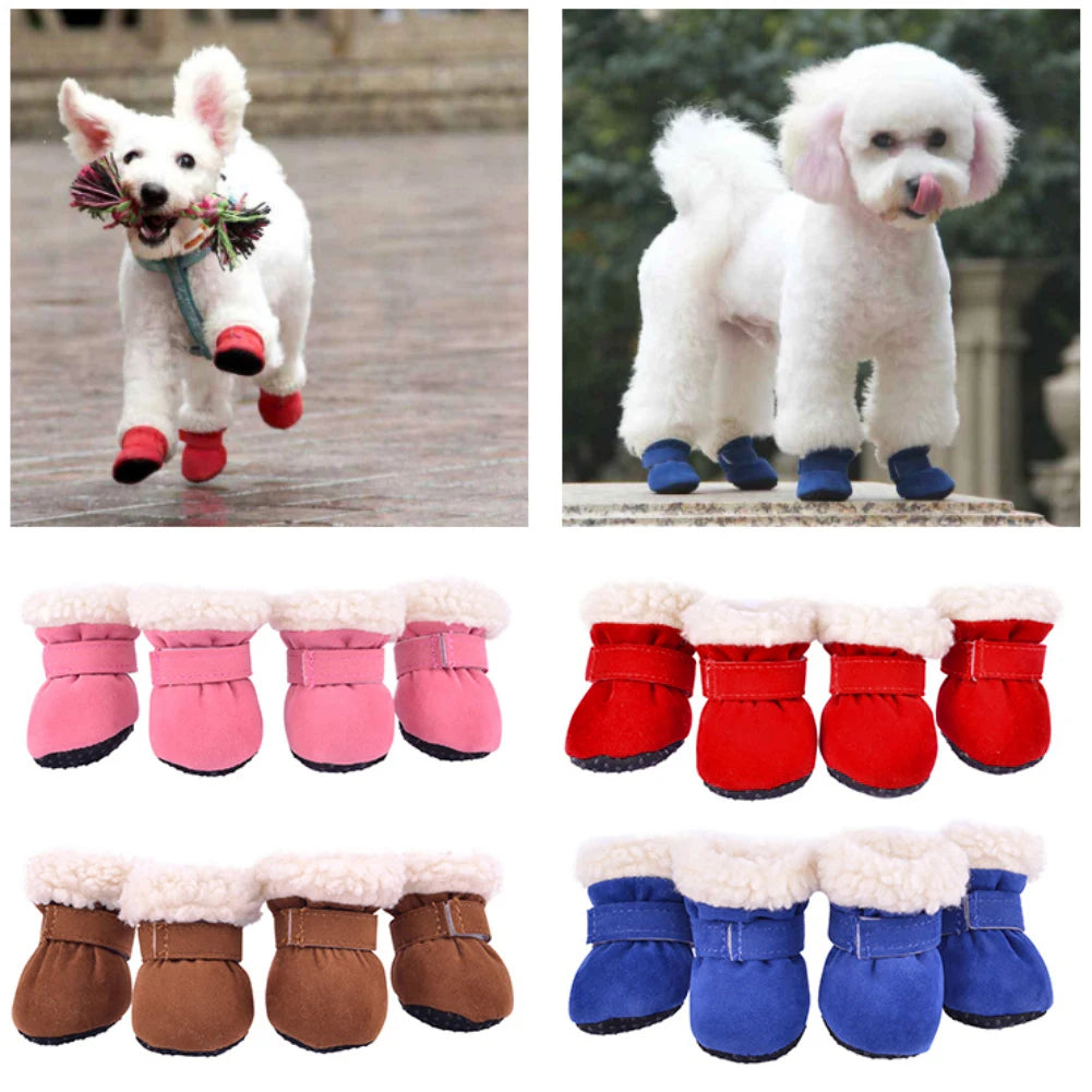 4Pcs Winter Snow Boots