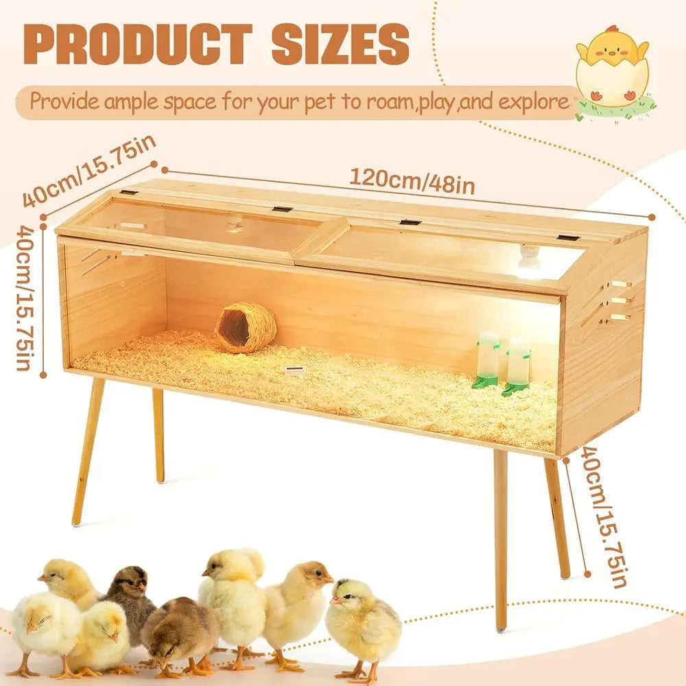 47 x 16 x 16 in Brooder Box for Chicken Quails