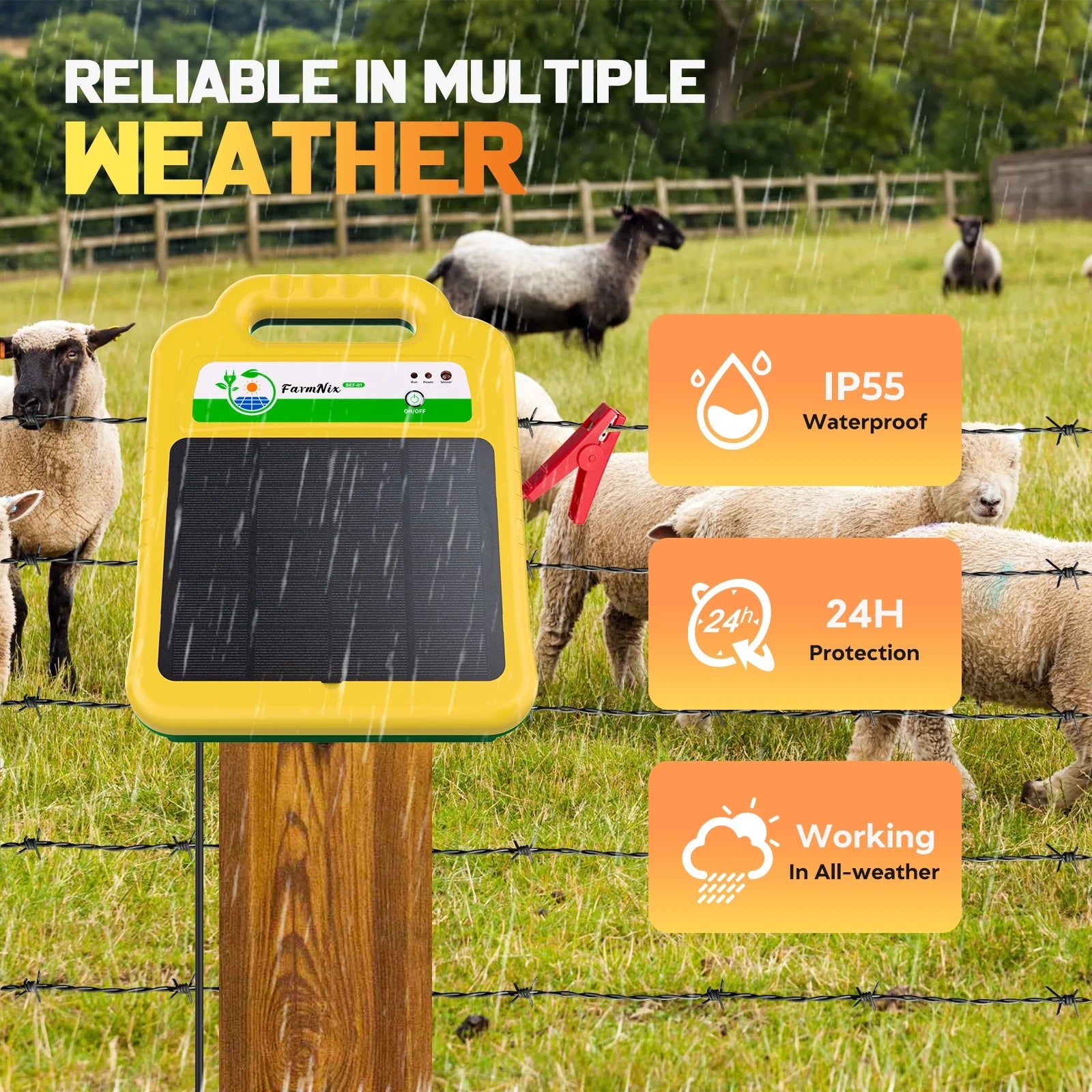 10 Mile Solar Electric Fence Charger