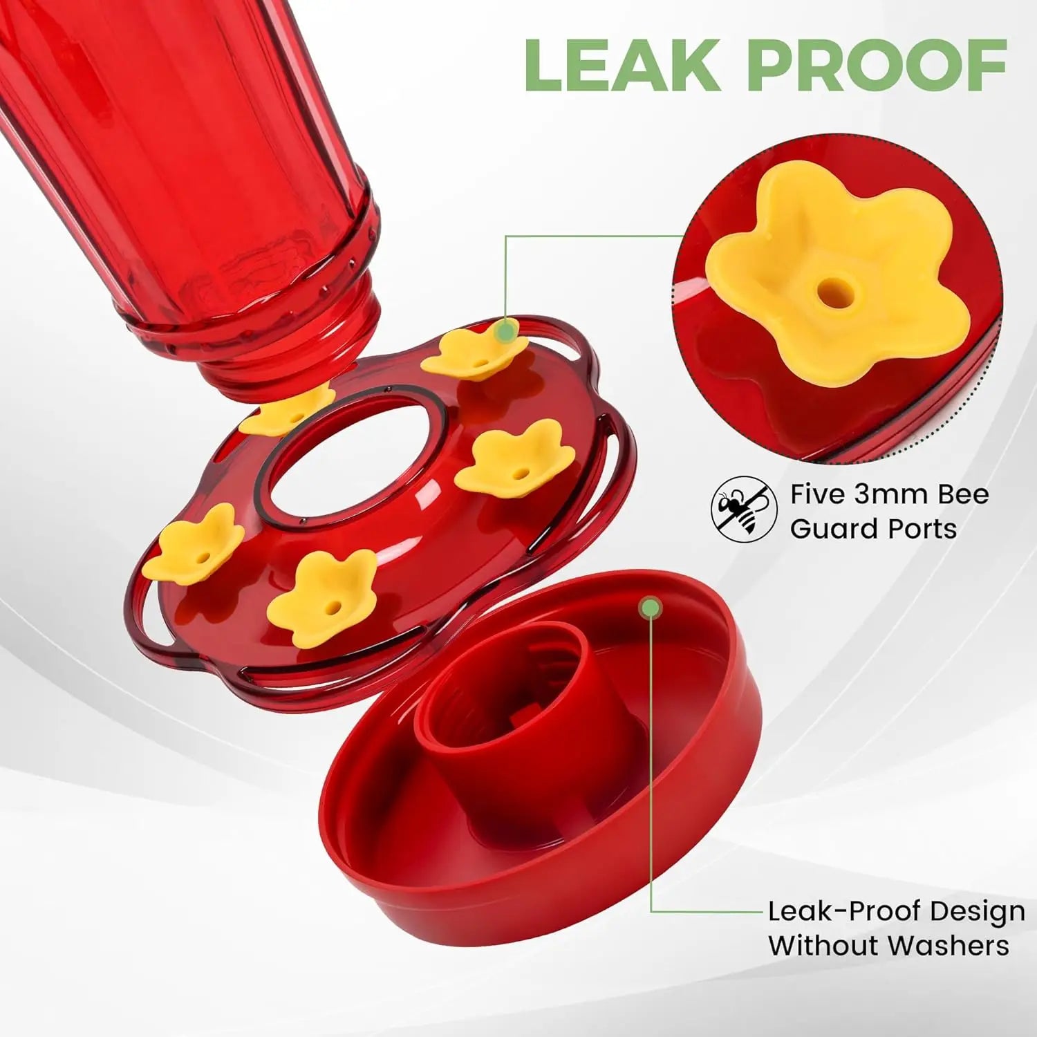 2-Pack Glass Hummingbird Feeders