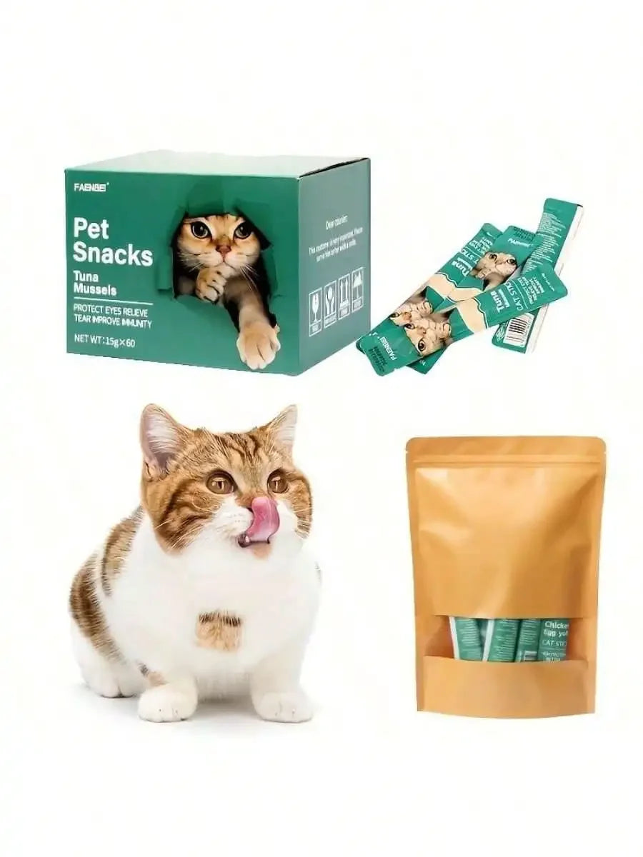 , Assorted Lickable Cat Treats,