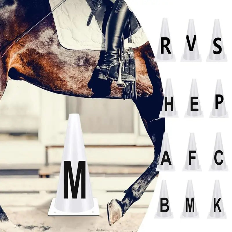 4/8pcs  Dressage Cones With Letters