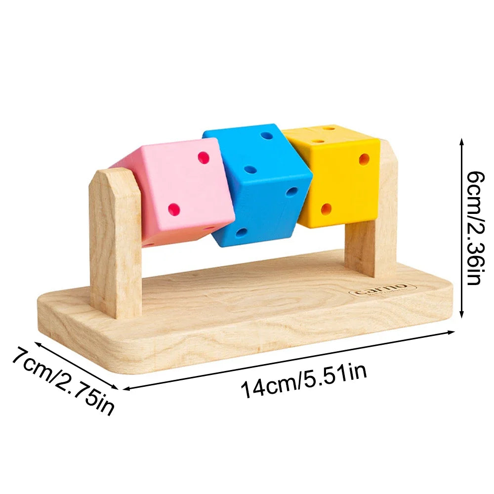 Wooden Dice Toy for Small Pets
