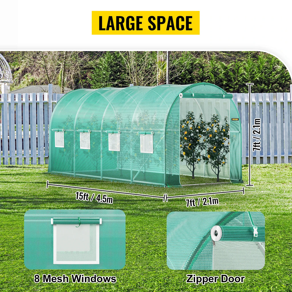 Galvanized Walk-in Tunnel Greenhouse