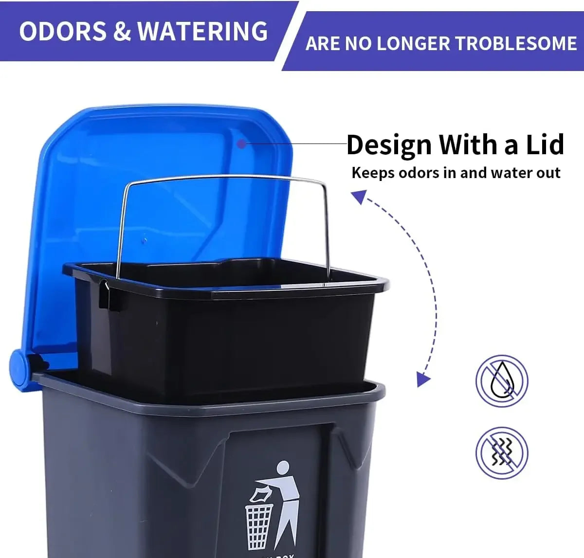 2 Pack  Pooper Scooper with Trash Can