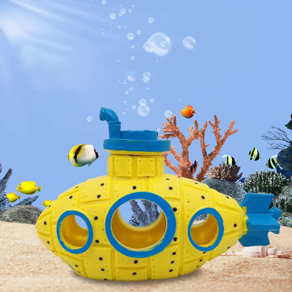 Aquarium Submarine Decoration
