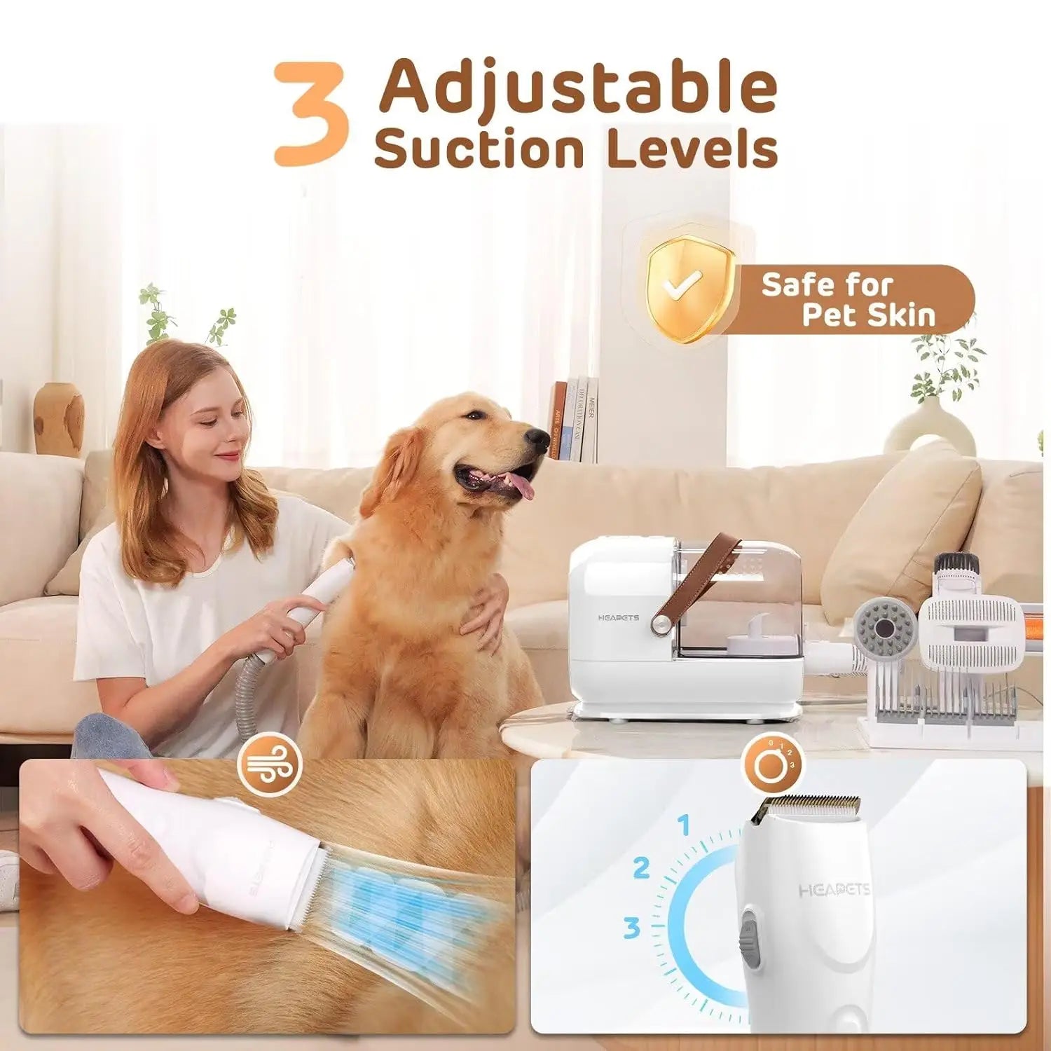 Pet Grooming Vacuum Kit