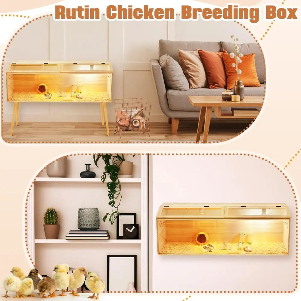 47 x 16 x 16 in Brooder Box for Chicken Quails