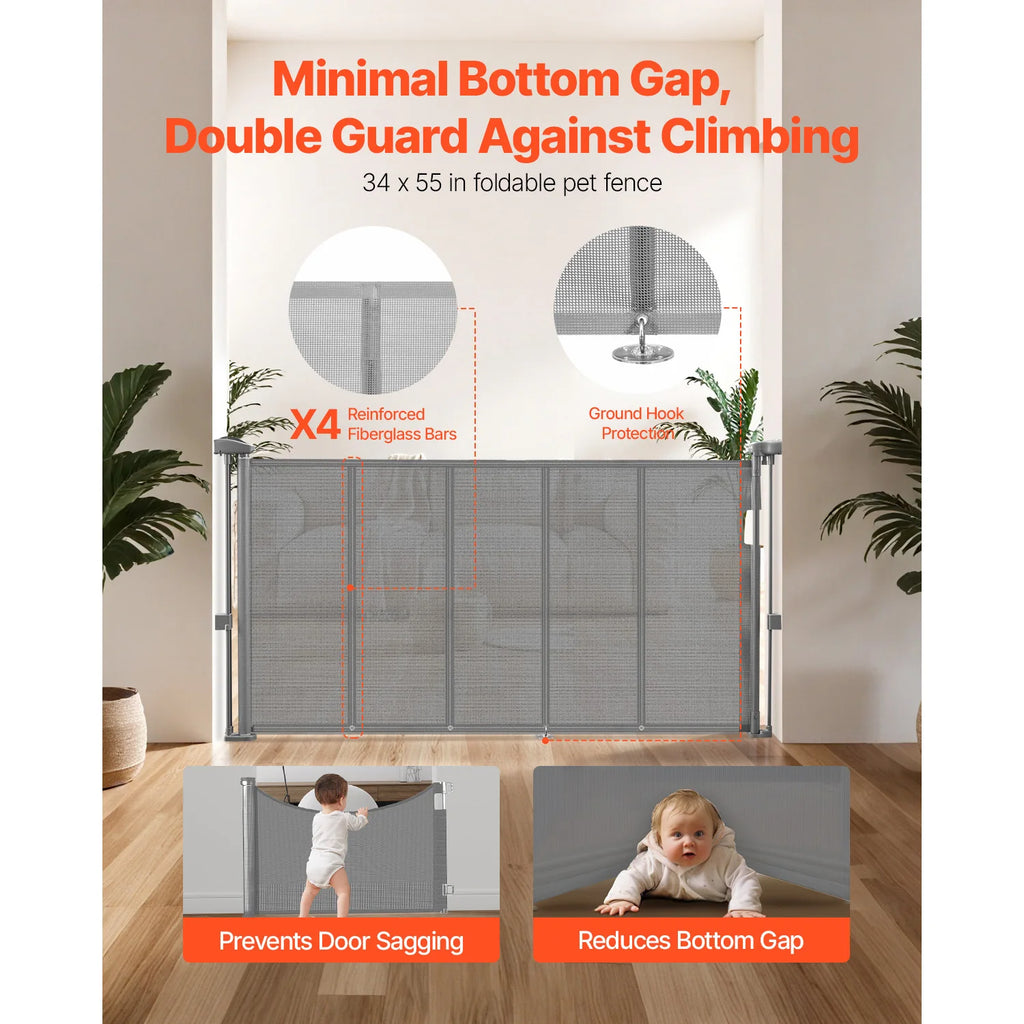 34in Tall  Retractable Baby Gate