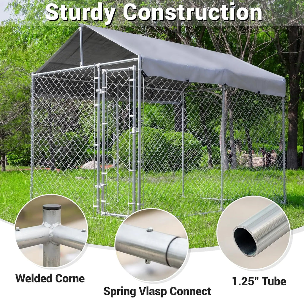 Large Galvanized Dog Kennel