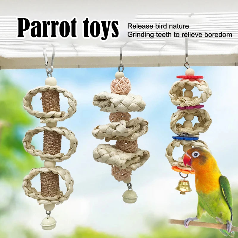 Corn Husk Bird Toys