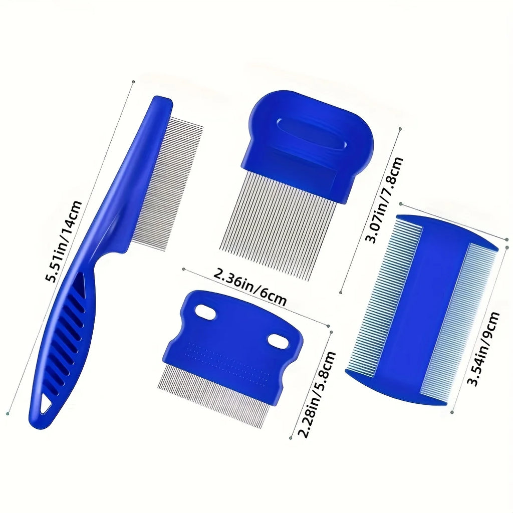 Pack of 4 Flea and Lice Combs