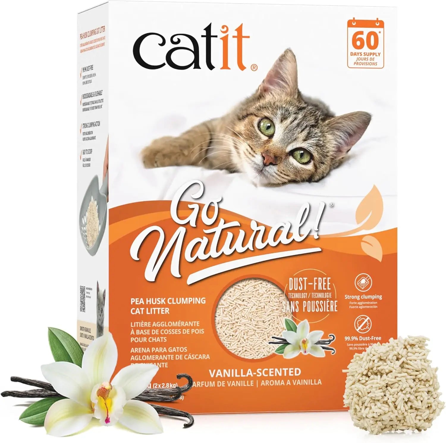 Natural Pea Husk Clumping Cat Litter -
