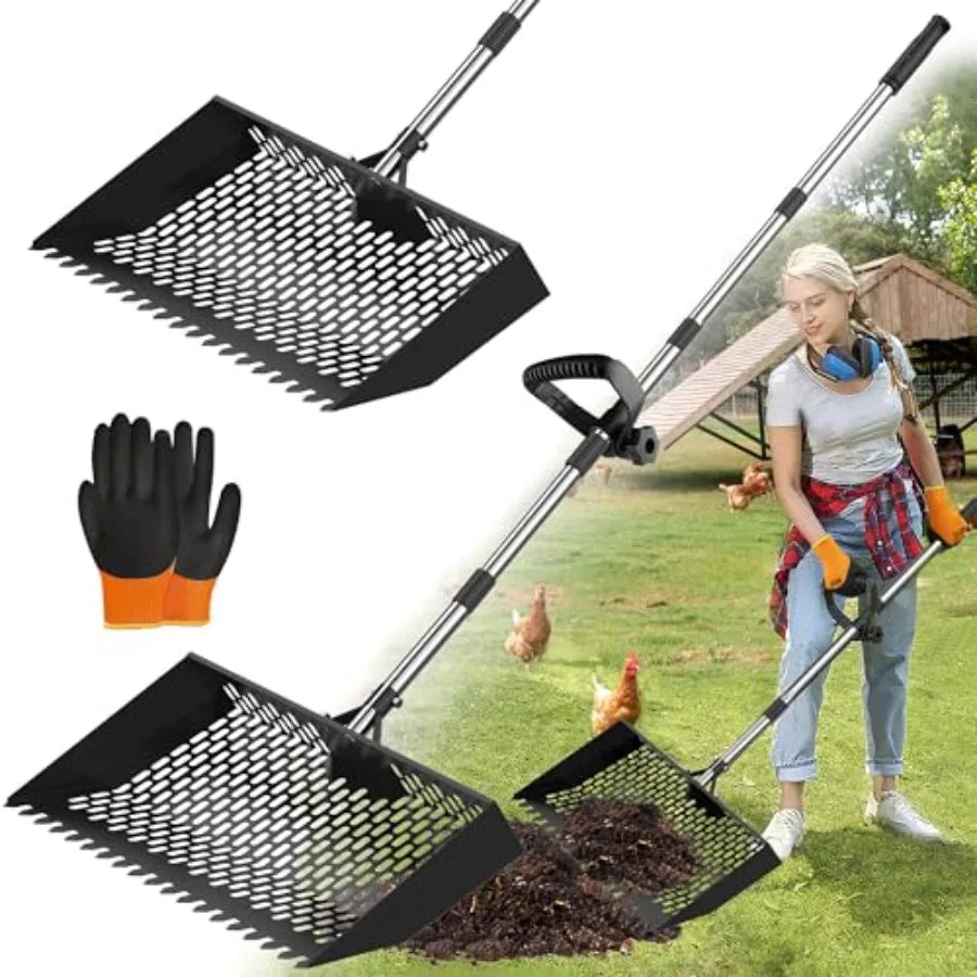 Large 2-in-1 Chicken Poop Scooper