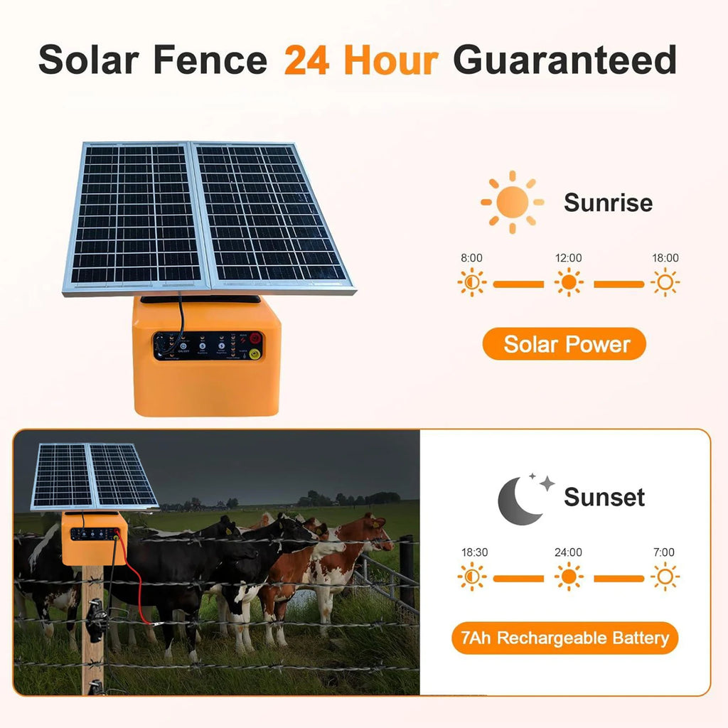 48km Solar Electric Fence Charger