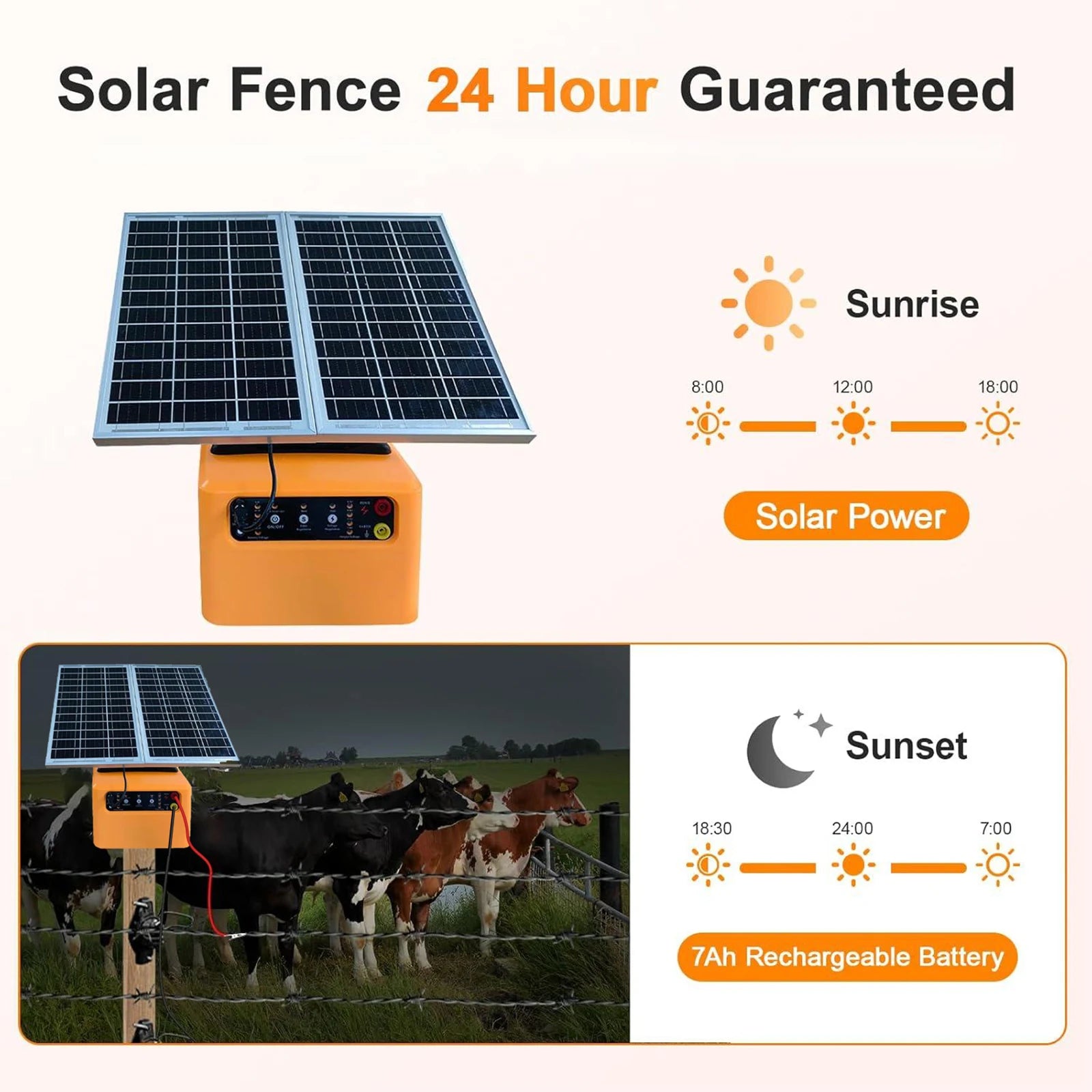 48km Solar Electric Fence Charger
