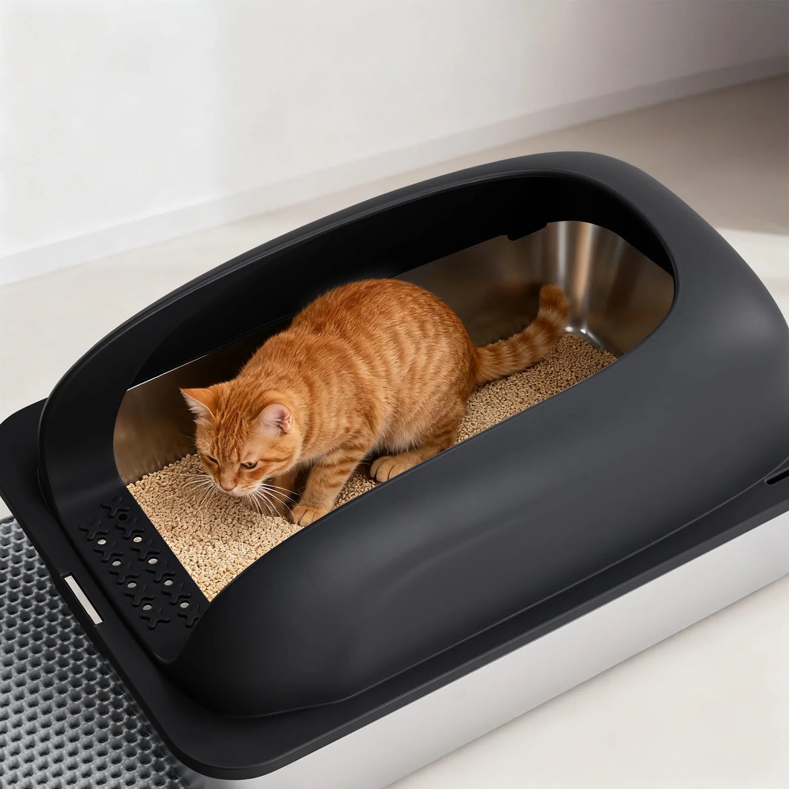 Steel Cat Litter Box with Lid