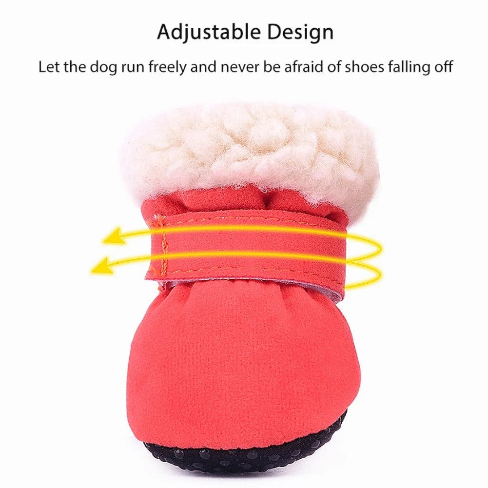 4Pcs Winter Snow Boots