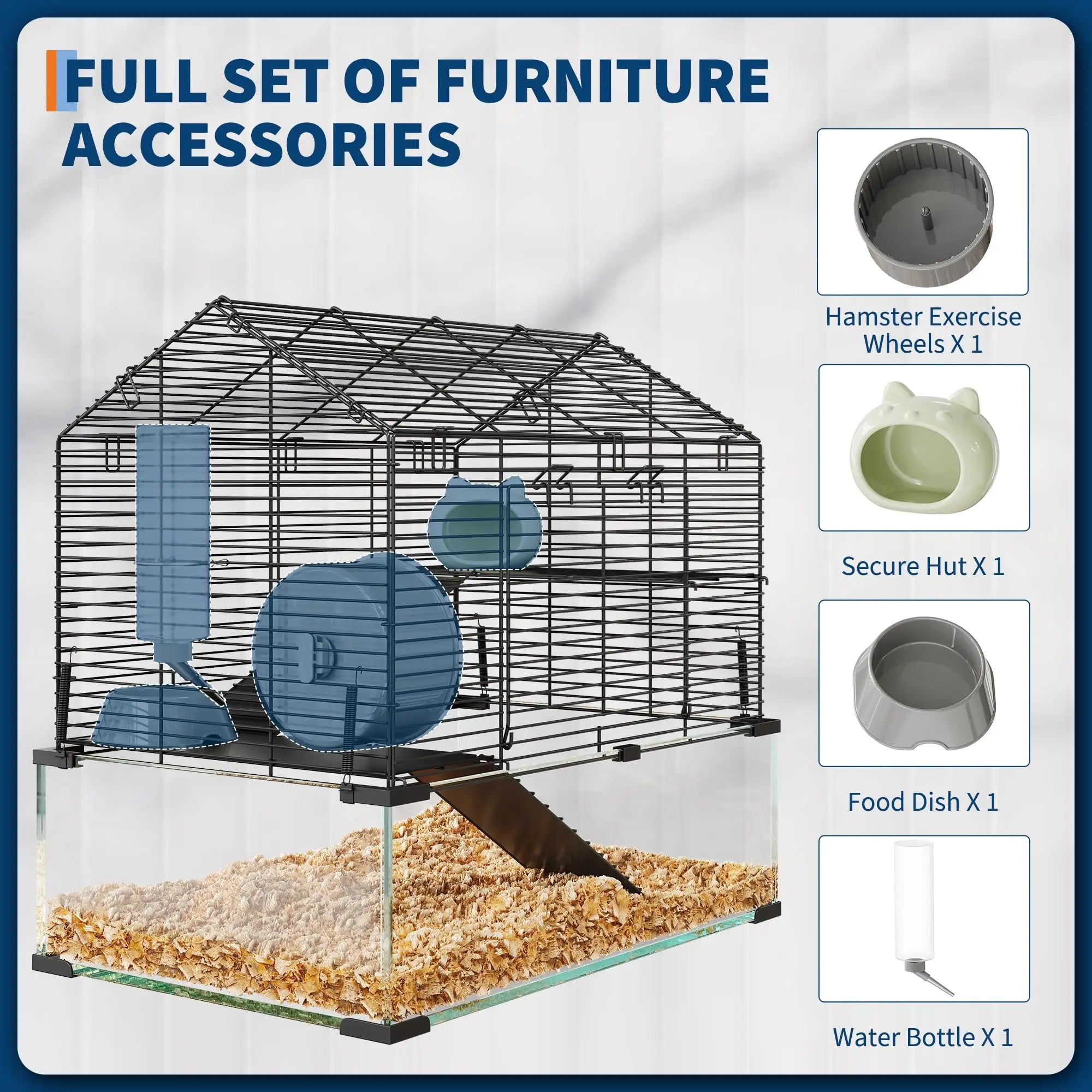 3 Tier Hamster Cage With Accessories