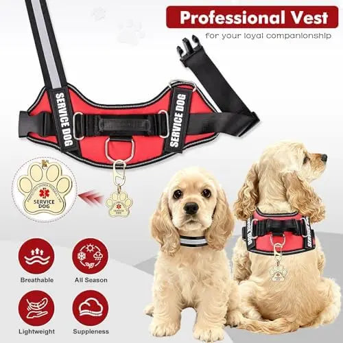 Service Dog Vest & Harness Kit with ID Cards