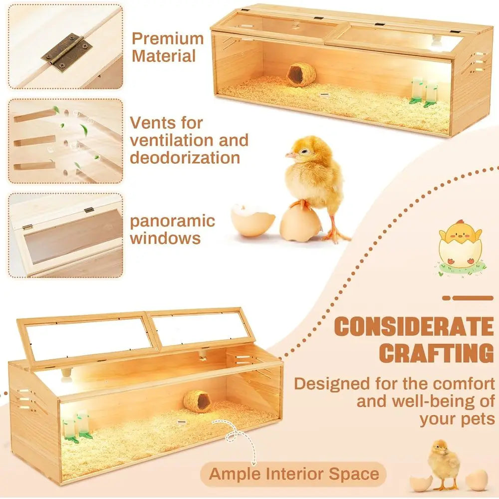 47 x 16 x 16 in Brooder Box for Chicken Quails