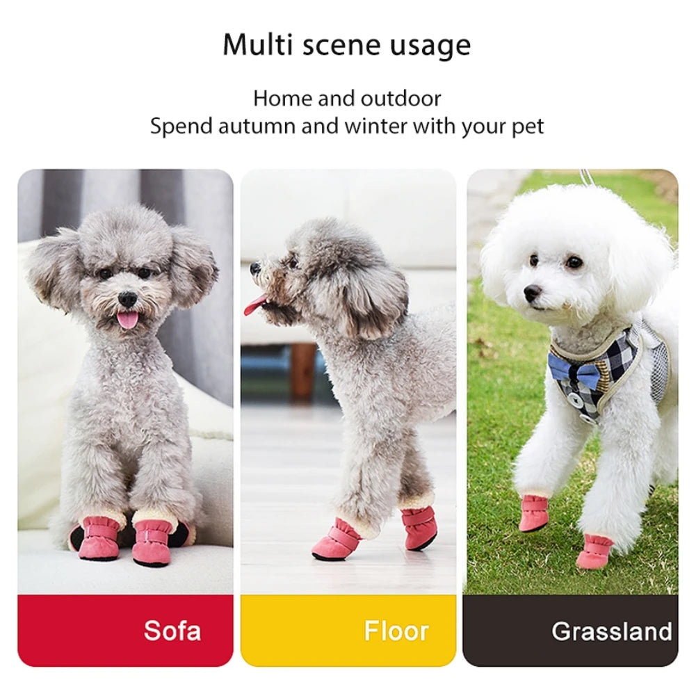 4Pcs Winter Snow Boots