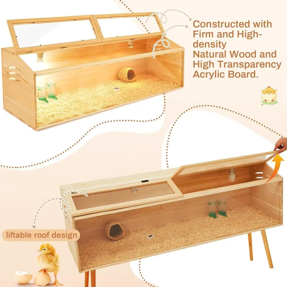 47 x 16 x 16 in Brooder Box for Chicken Quails
