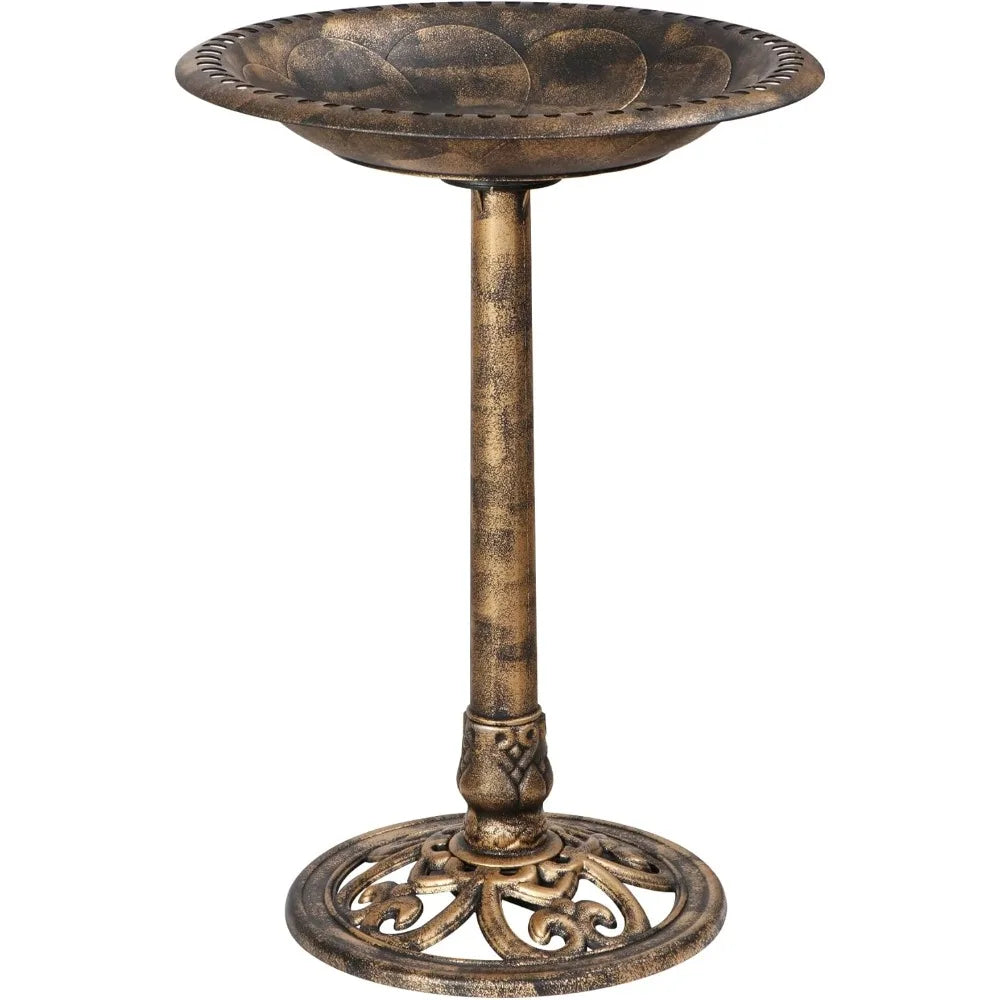 28 Inch Height Polyresin Bird Bath