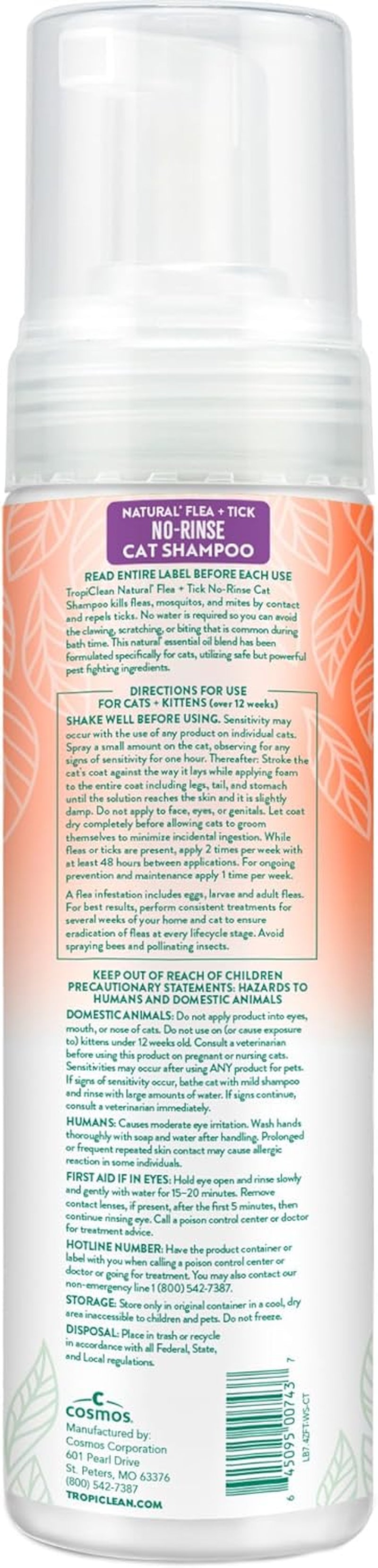 Waterless Flea & Tick Shampoo for Cats