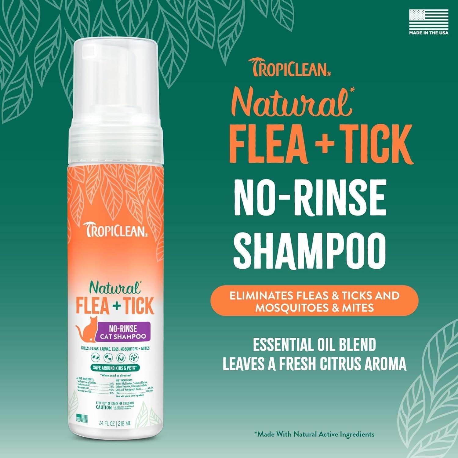 Waterless Flea & Tick Shampoo for Cats