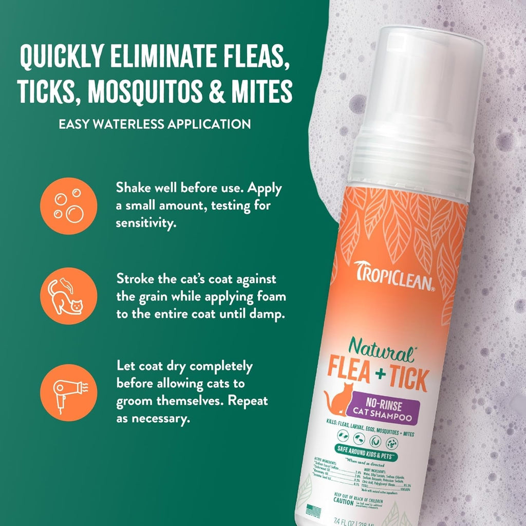 Waterless Flea & Tick Shampoo for Cats