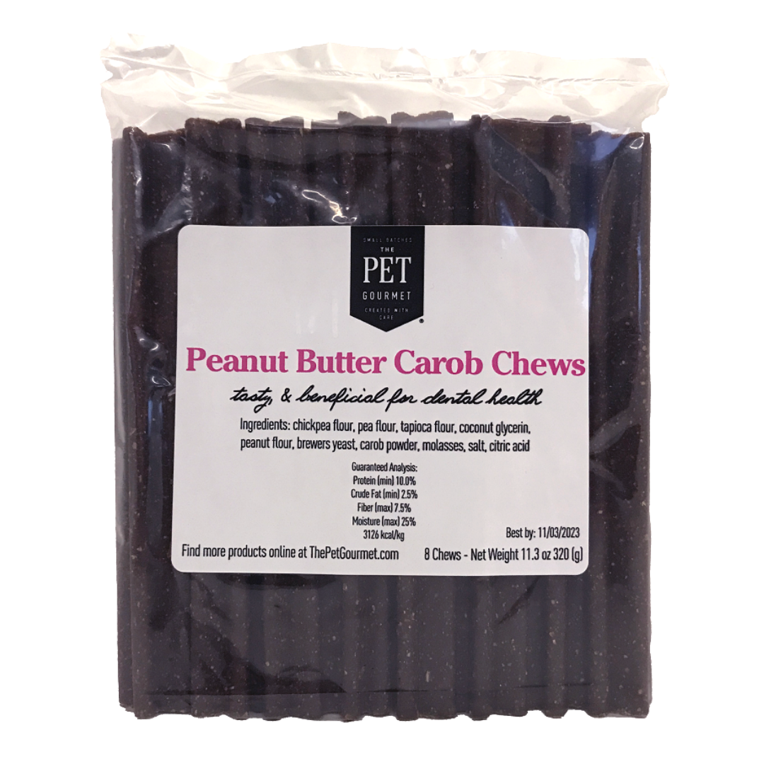 Peanut Butter Carob Chew  for Dogs - 8 Pack