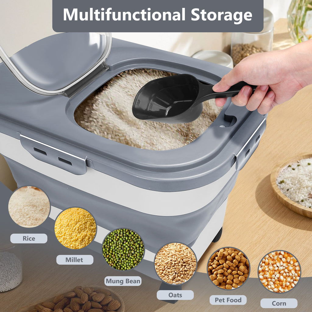 Dog / Cat Food Containers with Wheels