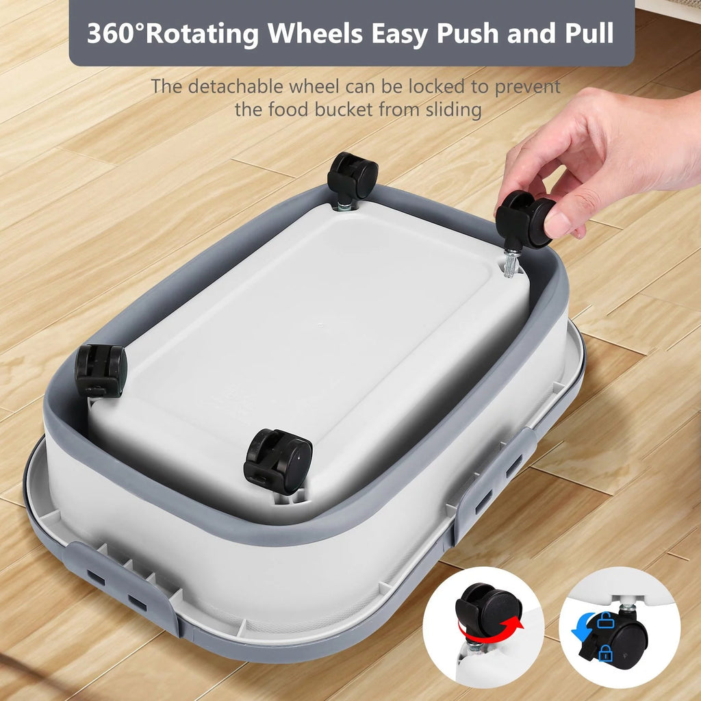 Dog / Cat Food Containers with Wheels