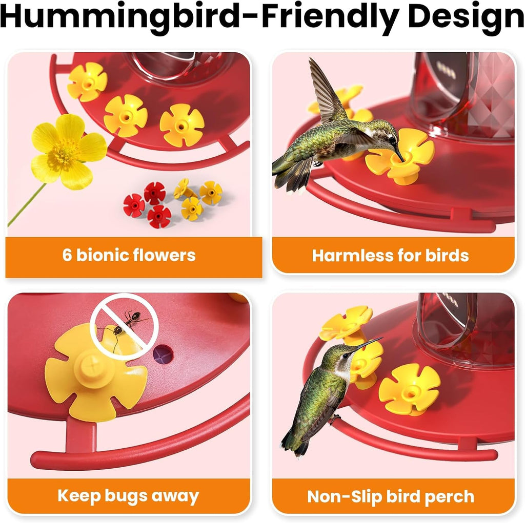 Solar Hummingbird Feeder with Camera