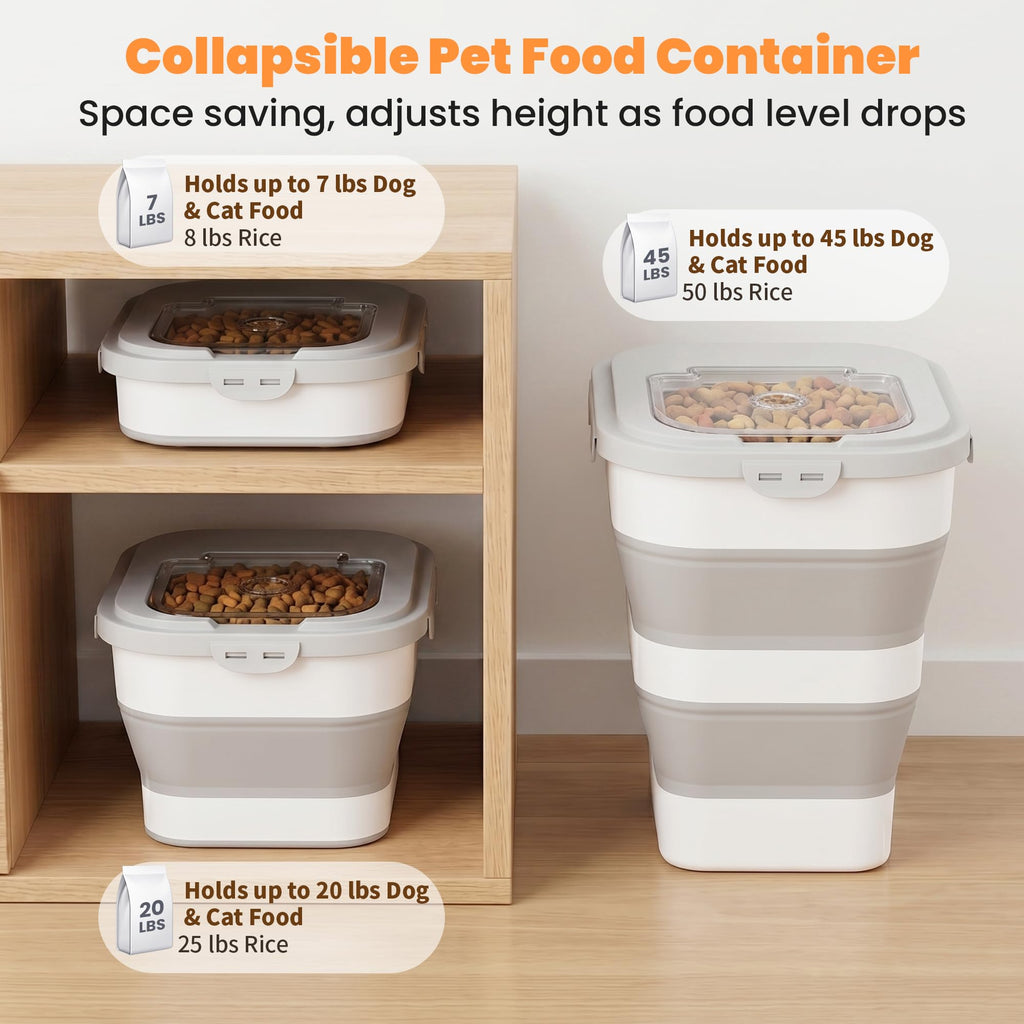Collapsible Pet Food Storage Container