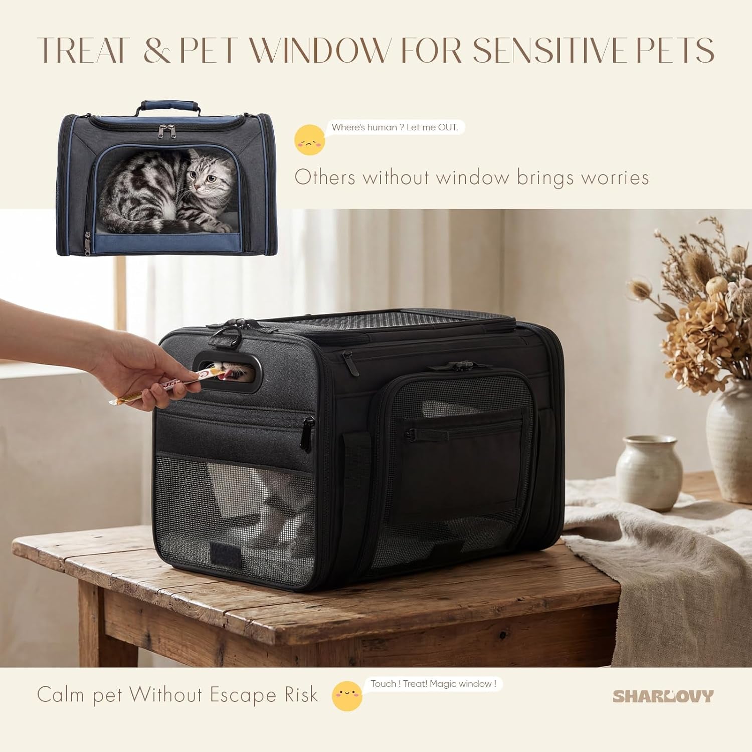 Airline Approved Expandable Carrier for Cats or Small Dogs